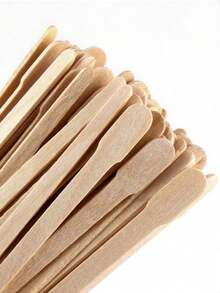 1000/800/600/500/300/200/100/50/10pcs Disposable Wooden Wax Sticks, Wooden Hair Removal Wax Sticks - Suitable For Body, Eyebrow, Lip, Nose Hair Removal, Small Hair Removal Sticks, For Removing Hair And Smoothing Skin
