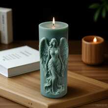 1pc Angel Shaped Handmade Candle, Suitable For Home Decor, Church, And Gifts - Multicolor - View 9