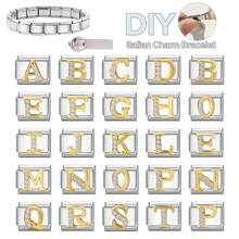 1pc DIY Modular Bracelet With Letter Elements, Crystal Rhinestone Design, Urban Casual Style, Decorative Essential, Muted Autumn Tones, Local , Practical Fashion, Charming Look, Stainless Steel Jewelry, Autumn Office Style, Party Outfit Guide