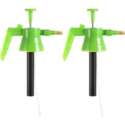 Set di 2 spruzzatori portatili con capacità di 2 litri: flaconi spray a pressione con ugello regolabile per la cura delle piante, la pulizia delle foglie e l'irrigazione mirata in giardino o sul balcone