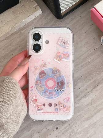 Lindo estuche protector de estilo Lolita con diseño de perro músico de dibujos animados, adecuado para iPhone17/iPhone17 Pro Max, iPhone16 Pro Max/iPhone15 Pro/iPhone14, iPhone13/12/11. Adecuado como regalo de Navidad para familiares/amigos/hermanas/novias