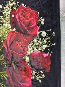 1 tấm thảm hoa hồng đỏ thẫm, chất liệu polyester nhẹ, thích hợp trang trí trong nhà, có thể dùng làm quà tặng dịp lễ. - Nhiều màu - Xem 10