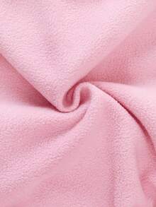 秋冬季少女花卉印花加厚羊毛连帽夹克外套 - 粉色 - 查看 6