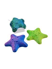 1个3D打印柔性星星趣味减压玩具，可弯曲铰链结构，微笑海星造型，手感光滑，可作为桌面摆件、创意玩具星星、新奇礼物、趣味礼品。