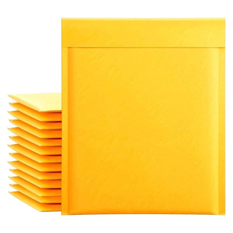 20pcs Kraft Paper Padded Envelopes 150x250mm Large Self-Seal Mailing Envelopes For Shipping Or Packaging, My Order, Paper, (Gold) - Multicolor - View 1