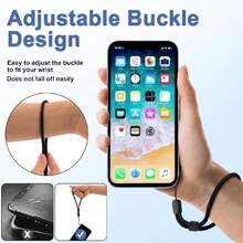 Cordón para teléfono móvil, correa ajustable para el cuello y parche para teléfono, cordón cruzado Universal multifuncional para la mayoría de los teléfonos inteligentes (púrpura),37423778 - Rosa Fucsia - Ver 2