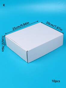 10pcs/Set Corrugated Paper Gift Boxes, Postal Shipping Boxes, Express Packaging Boxes, Packaging Materials, Airplane Boxes, Gift Boxes, Corrugated Cardboard Boxes, Delivery Boxes, Packaging Boxes, Suitable For Christmas, Valentine's Day - White - View 14