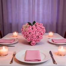 Valentine Day Wreath, Artificial Flowers Heart Shaped Wreath Wedding Wreath Holiday Indoor Outdoor Decor For Front Door