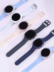 6件組休閒運動手錶錶殼，相容 Galaxy Watch9/8 40mm 44mm，防震耐刮硬 PC 中空設計，易佩戴，中性款，6色組合套裝 - 透明+黑色+銀色+玫瑰金+白色+午夜藍 - 查看 3