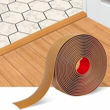 1m/1pc Multi-Functional Self-Adhesive PVC Wood-Look Transition Strip, Seals Edges, Covers Gaps, Protects Doors & Walls, Suitable For Living Room, Bedroom, Kitchen, Wood Grain Design Accents Home Decor, Practical For Daily Decoration & Holiday Setup (With Convenient Peel-And-Stick Backing) - Multicolor - View 11