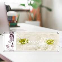 Customized Acrylic Desktop Nameplate - Personalized Office Decor, Suitable For Colleagues, Bosses, Teachers, Nurses - Ideal Employee Appreciation Gift (With Logo), Office Desk Accessory - Multicolor - View 17