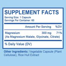 Triple Magnesium Blend Supplement - Magnesium Malate + Glycine + Citric Acid - Supports Nerve, Heart, Bone & Digestive Health - 60 Capsules - 1瓶 - 查看 2