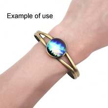 30pcs Aurora Pattern Glass Cabochons, Suitable For Jewelry Making, DIY Pendant, Bracelet, Keychain And More - Mixed - View 8