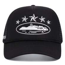 1pcs CORT Castle Embroidered Sponge Baseball Cap Five-Pointed Star Outdoor Sports Event Net Cap Baseball Cap Truck Driver Cap Casual Hat - Grey - View 2