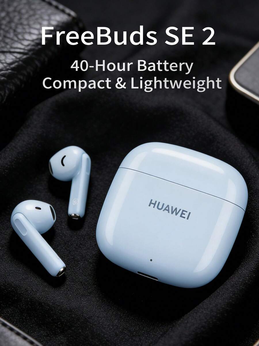 Huawei FreeBuds SE 2 真无线蓝牙耳机,适用于跑步、音乐、运动、游戏,半入耳式设计,低延迟,快速充电,超长续航,兼容小米、荣耀、苹果等品牌手机,岛屿蓝配色。 - 海島藍 - 查看 1