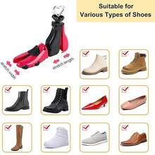 Boot Stretcher Adjustable Shoe Stretcher Plastic Shoe Widener Expander - Rose Red - View 3