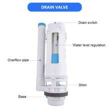 24 Split High Pressure Universal Toilet Cistern Repair Kit | Dual Push Flush System Complete Valve & Button Set | Bathroom Accessories UK Fast Delivery - White - View 4