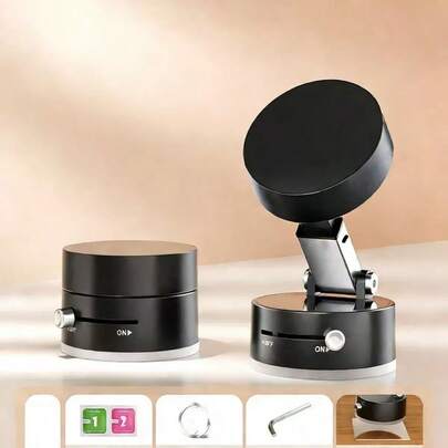 AceMagnetic 360°旋转磁性手机支架，强力吸盘，适用于汽车后视镜及所有光滑表面，2025新款电动真空吸盘手机支架