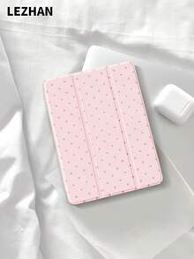 1个可爱粉色波点艺术设计平板电脑保护套,兼容iPad(A16)11英寸第11代(2025款)、iPad第9/10代、iPad Air第4代10.9英寸、Galaxy Tab S6 Lite 10.4英寸,防摔,带笔槽,支持睡眠/唤醒功能,圣诞节、万圣节、浪漫情人节礼物(2026款)。 - 彩色 - 查看 5