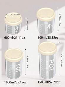 1个密封食品储物罐，厨房储藏罐，适用于谷物和麦片，透明塑料容器，5个隔间可存放各种谷物和麦片，透明塑料罐和盒子，用于干货储存 - 彩色 - 查看 9