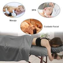 Microfibra Premium Sábanas Set para Camilla Masaje Suave y Transpirable Sabanas para Cama Masaje Profesional 3 Piezas Incluye Sábana Plana Sábana Ajustada y Funda de Reposacabezas Gris - Gris Oscuro - Ver 6