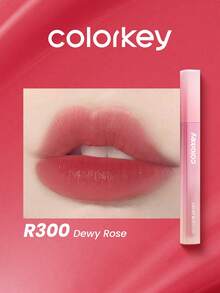 COLORKEY 保濕霧面唇釉，防水不黏膩持久液態口紅與唇釉，2合1護唇精華，不沾染超長效唇釉套組，Y2K時尚女性，生日禮物，度假派對必備 - R300 Dewy Rose (Pink Diamond Edition) - 查看 13