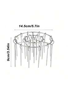 1 Set Stainless Steel Grill + Skewers, Barbecue Set, Air Fryer Grill Set, Stainless Steel Round Grill, Air Fryer, Oven, Grill, Skewers, Kitchen Supplies, Cooking, Suitable For Meat, Fish, Vegetables, Fruits, Holiday Parties, Gatherings, Gifts - Multicolor - View 11