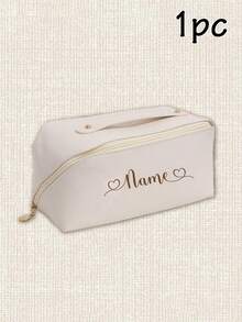 Custom Makeup Bag, Personalized Cosmetic Bags For Women, Customizable Make Up Bag, Customized Name Travel Cosmetic Bag, Toiletry Bag, Makeup Storage, Gifts For Her, Birthday Gifts, Storage, Lightweight, Valentine'S Day, Couples, Families
