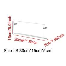 1Pc Estante de almacenamiento de figuras montado en la pared transparente, estante de exhibición de almacenamiento de periódicos, revistas y cómics, estante de pared - Claro-30cm - Ver 10