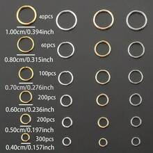 900pcs/Box DIY Jewelry Connector Rings, Includes Various Sizes Of Jump Rings, Closed Rings, Overlapping Rings, High & Low Rings, Single Rings, Open Rings, Connector Rings, Flat Rings, Round Open Rings, Hanging Rings, Jewelry Rings, O-Rings Compatible With Lobster Clasps, For DIY Jewelry Making, Beading, Cord Connectors, Bag & Key Chain Accessories - Jump Ring - View 6