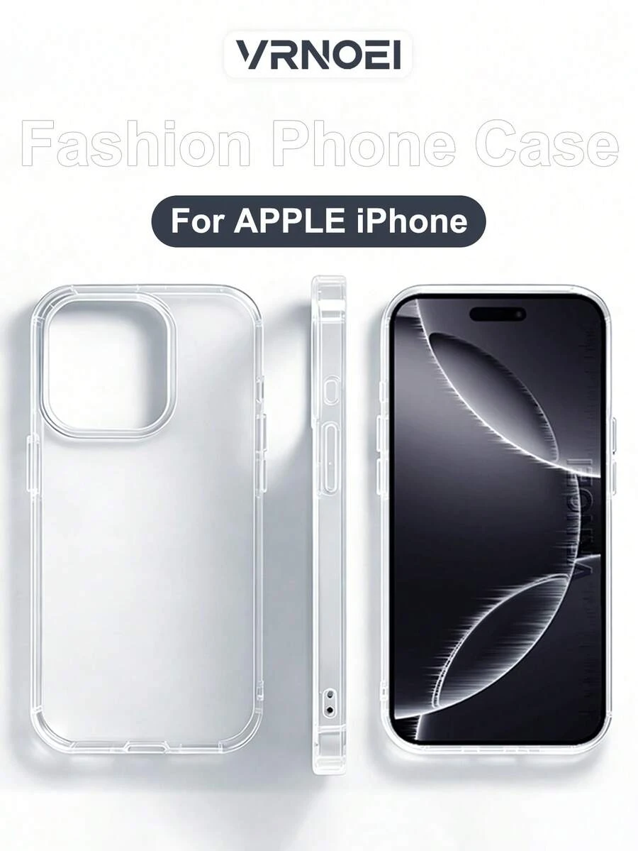 VRNOEI 超清軟殼保護套，相容 iPhone 16 11 12 13 14 15 17 Pro Max，透明背蓋保護殼，相容 iPhone 17 Air 14 15 16 Plus