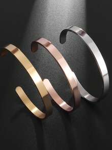 1pc Elegant Adjustable Engraved Stainless Steel Men's Bracelet Pendant - Retro - View 9