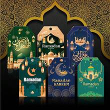 48pcs Moon Festival Party Decoration Hanging Tags, Party Atmosphere Props Star Castle Hanging Tags, Holiday Party Gift Packaging Labels Cards, Gift Decoration Supplies, Hanging Decor - Multicolor - View 10