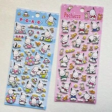 1 Set/1 Sheet Japanese Cartoon Anime Character Dog Cute Cartoon Stationery Cup Reward Waterproof Decoration Bubble Sticker, Cute And Good-Looking, A Gift For Friends, Creating A Sense Of Surprise, Good-Looking And Affordable, New Year's Gift, Valentine's Day Gift, Easter Gift(Stochastic Style) - Multicolor - View 4