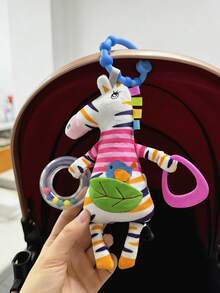 1pc Soft Plush Animal Stroller Hanging Doll, Movable Portable Hanging Doll, Colorful Plush Doll For Newborn Baby, Suitable As Gift - Multicolor - View 11