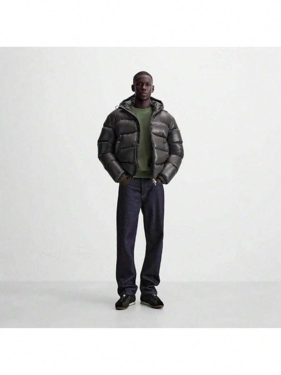 Men Outdoor Winter Coats - Black - View 1