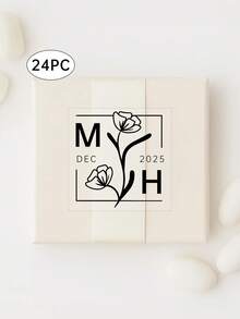 24pcs Custom Made Transparent Stickers, Thank You Stickers, Transparent Wedding Stickers, Personalized Wedding Stickers, Cups, Bottles Waterproof Stickers - Multicolor - View 22