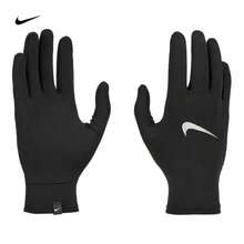 Nike Pacer Therma-FIT 黑色训练手套，适合寒冷天气，可用于骑行、徒步、户外跑步，兼容触屏设备，男女通用 HM6830-082 - 黑色 - 查看 3