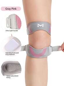 1pc Adjustable Patella Strap, Sweat-Absorbent Knee Band For Running, Basketball, Jump Rope, Fitness - Multicolor - View 15