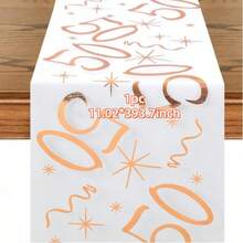 1/2 tấm khăn trải bàn số 18 màu vàng hồng, kích thước 11.02*108.27/196.85/393.7 inch, dùng trang trí tiệc sinh nhật, kỷ niệm, nghỉ hưu, tiệc sinh nhật, đồ dùng tiệc tùng, Ngày của Cha, Ngày của Mẹ. - Nhiều màu - Xem 17