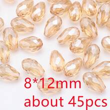 3*6mm/4*10mm/3*5mm/4*6mm/6*8mm/8*12mm 带中心孔水滴形玻璃珠，DIY饰品制作材料，可用于制作项链、手链、耳环、手机链、钥匙扣等。 - 中孔長水滴 - 查看 88