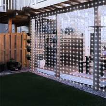 3 Meters X 3 Meters USB Curtain String Lights With Remote Control, LED Curtain Lights For Outdoor Lighting, Patio, Yard, Garden, Living Room, Bedroom, Kitchen, Christmas, Halloween, Holiday, Wedding, Party, Birthday, Indoor Decoration, Fairy Lights