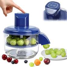 No-Mess Automatic Peeler! Electric Garlic & Tomato Peeler Tool, Effortlessly Peel Small Fruits In Seconds With One Press (Blue) - Blue - View 1