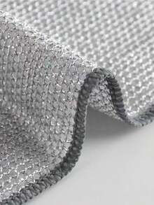 12pcs Single/Double Layer Silver Wire Dishcloth, Steel Wool Scrubber, Kitchen Cleaning Supplies, Non-Stick Oil, Thickened Scouring Pad - Multicolor - View 6