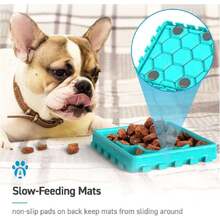 A  Alfombrilla alimentación Lenta, con charola, tazones para Perros Que Pueden lamer para aliviar la ansiedad, con succión, Multicolor, 15 x 15 x 7.3 cm (APT06).,36738135 - 1L - Ver 5