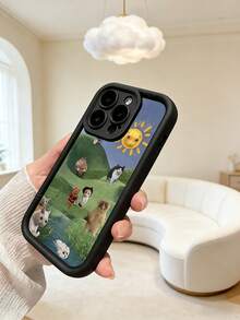 Minimalist Thick Anti-Fall Phone Case With Cute Cat Pattern, Waterproof, Shockproof, Scratch-Resistant. Compatible With IPhone 7P, XR, 11, 12, 13, 14, 15, 16 Pro Max, 17 Pro Max, 17 Pro, Air 17, S22, S23, S24, S25 Ultra, A13, A14, A15, A16, A53, A54, A55 And More - Multicolor - View 3