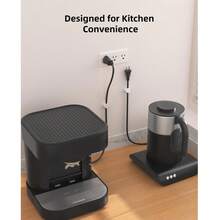 6pcs Rotating Cable Organizer, Magnetic Cable Holder, Desktop Cable Tidy, Bedside Cable Clips, Adhesive Cable Clips, Car & Home Office Cable Management Clips (Black, White) - Multicolor - View 4