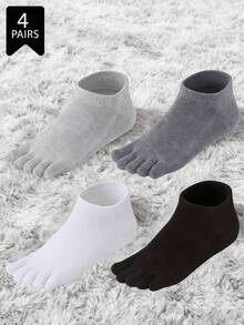 4 Pairs Unisex Invisible Toe Socks, Comfortable For Everyday Wear
