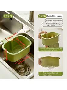 Kitchen Sink Strainer, Self-Cleaning Anti-Clogging Mesh Filter, Push-Style Drain Trap, Suitable For Kitchen And Bathroom - Automatic Food Waste Disposal, Detachable Bottom, Multifunctional Hanging Filter Rack, Non-Slip Plastic Sink Organizer, Adjustable Dry/Wet Mode - Multicolor - View 10