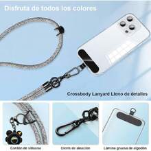 2 Piezas Cordón para Teléfono Universal Ajustable,Correa para Celular Universal,Cordon para el Telefono Nylon - Antipérdidas con Cierre Rápido/Mosquetón-Práctico para Viajes,37423532 - Verde - Ver 6